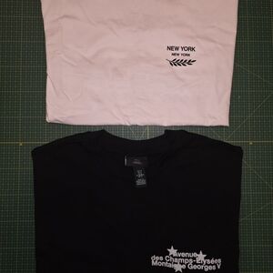New York Graphic and Champs-Élysées T-Shirts - White and Black